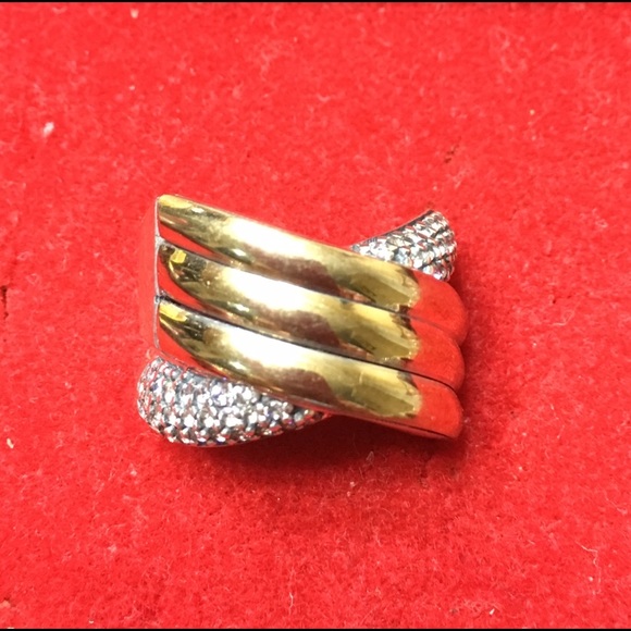 NEW 925 Sterling Silver and 10k gold ring - Picture 2 of 3